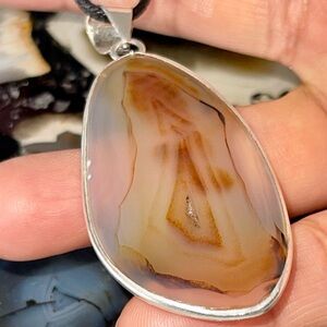 Montana Fire Agate Pendant 2 1/2”